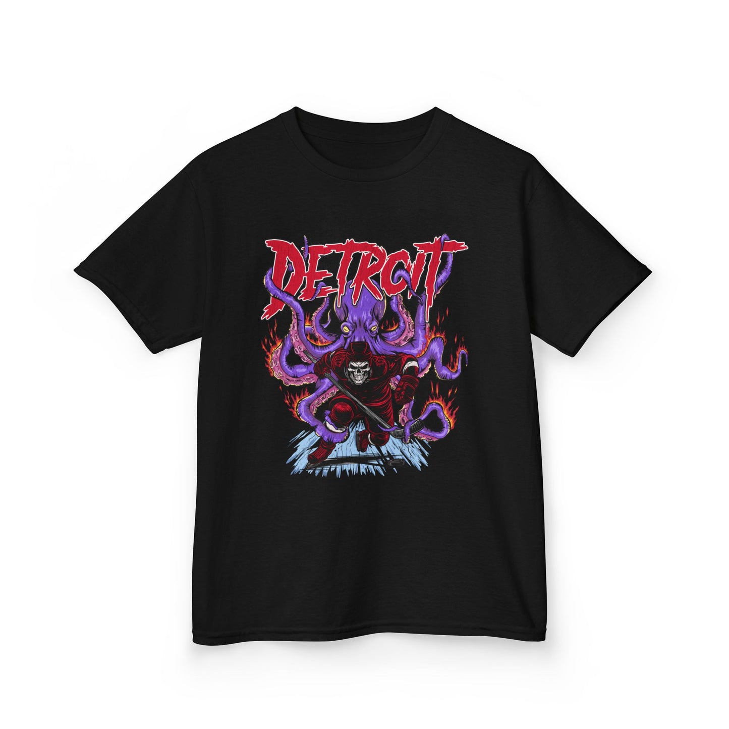 Detroit Hockey Kids Shirt, Youth Football Tee, NHL Team Apparel, Red Wings Children's Graphic T-Shirt, Sports Fan Top