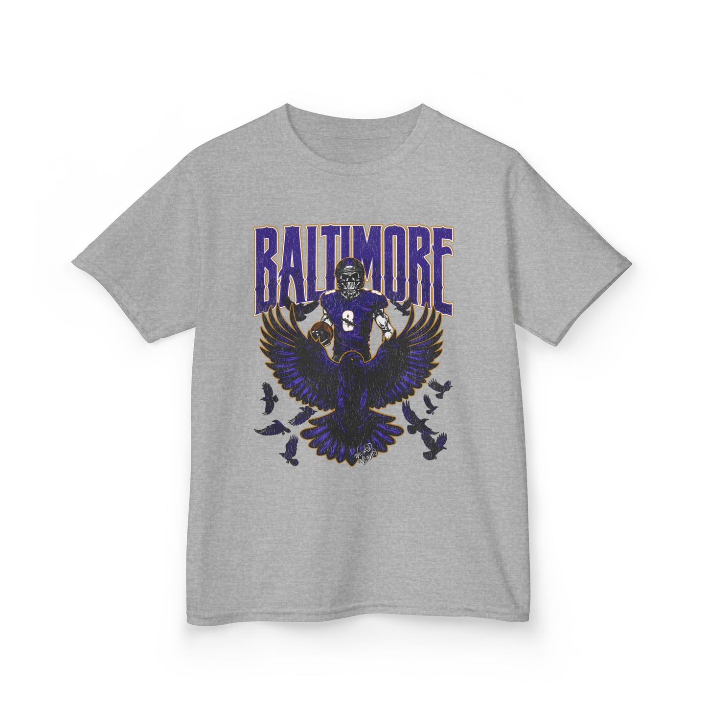 Baltimore Football Kids Shirt, Ravens Youth Football Tee, NFL Team Apparel, Children's Graphic T-Shirt, Sports Fan Top