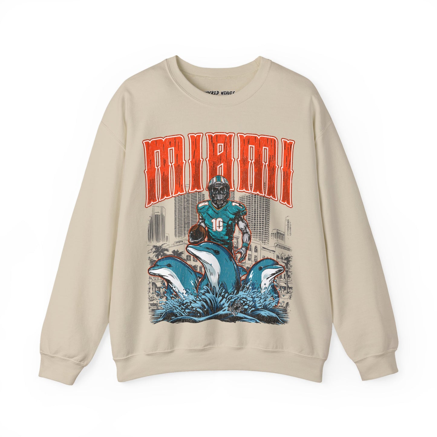 MIAMI FOOTBALL CREWNECK SWEATSHIRT