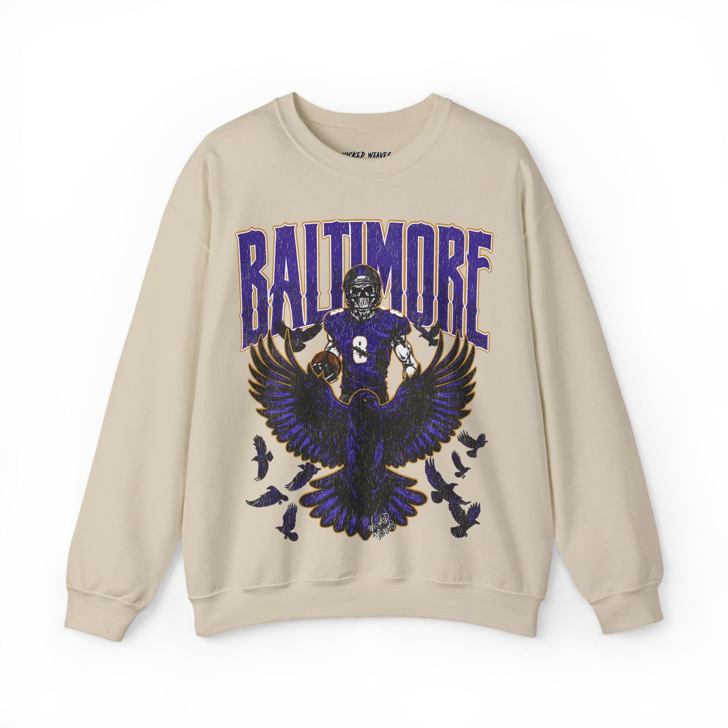 BALTIMORE FOOTBALL CREWNECK SWEATSHIRT