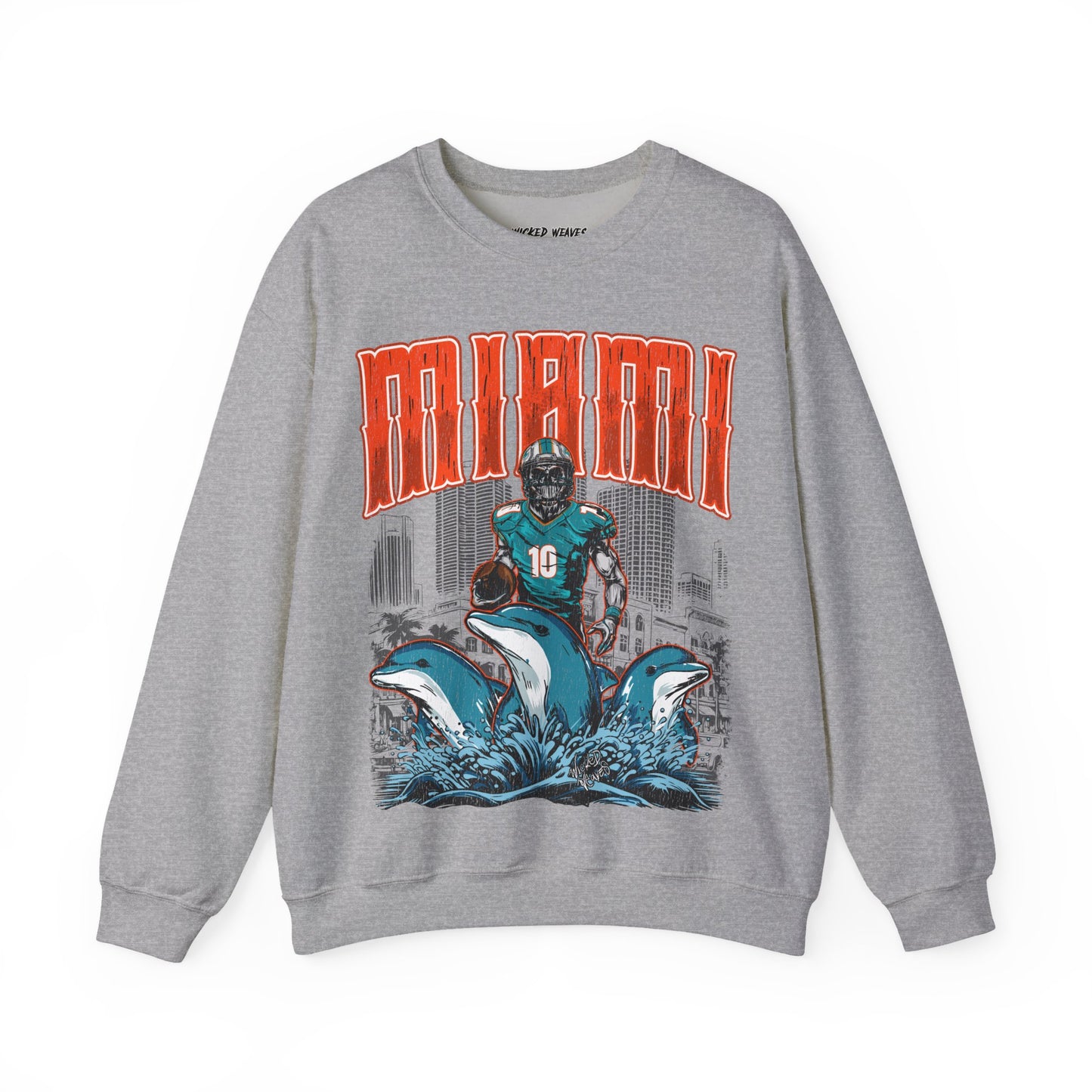 MIAMI FOOTBALL CREWNECK SWEATSHIRT