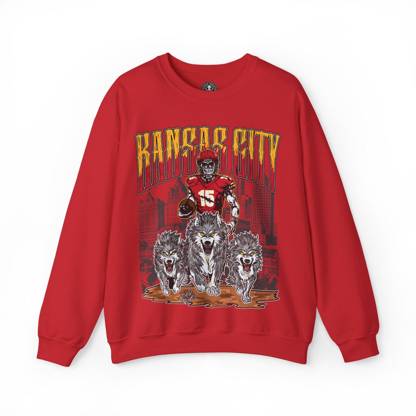 KANSAS CITY FOOTBALL CREWNECK SWEATSHIRT
