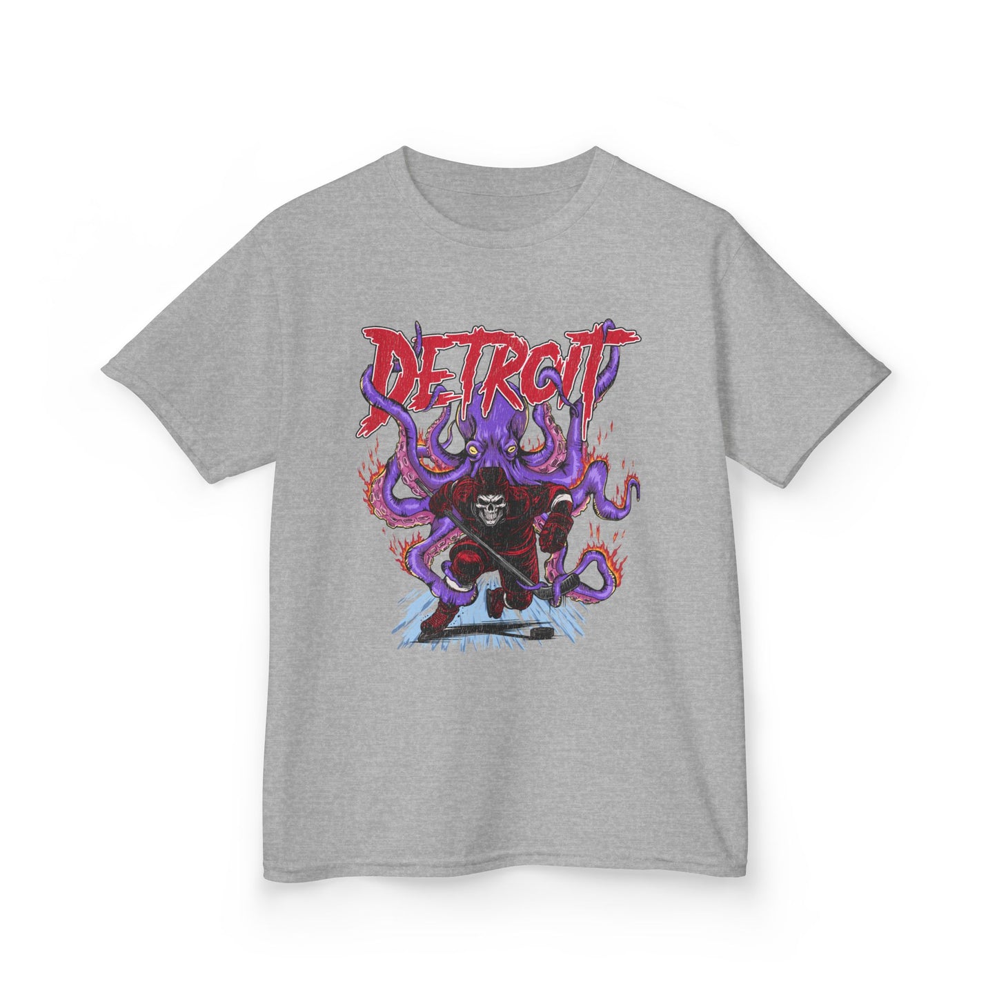 Detroit Hockey Kids Shirt, Youth Football Tee, NHL Team Apparel, Red Wings Children's Graphic T-Shirt, Sports Fan Top