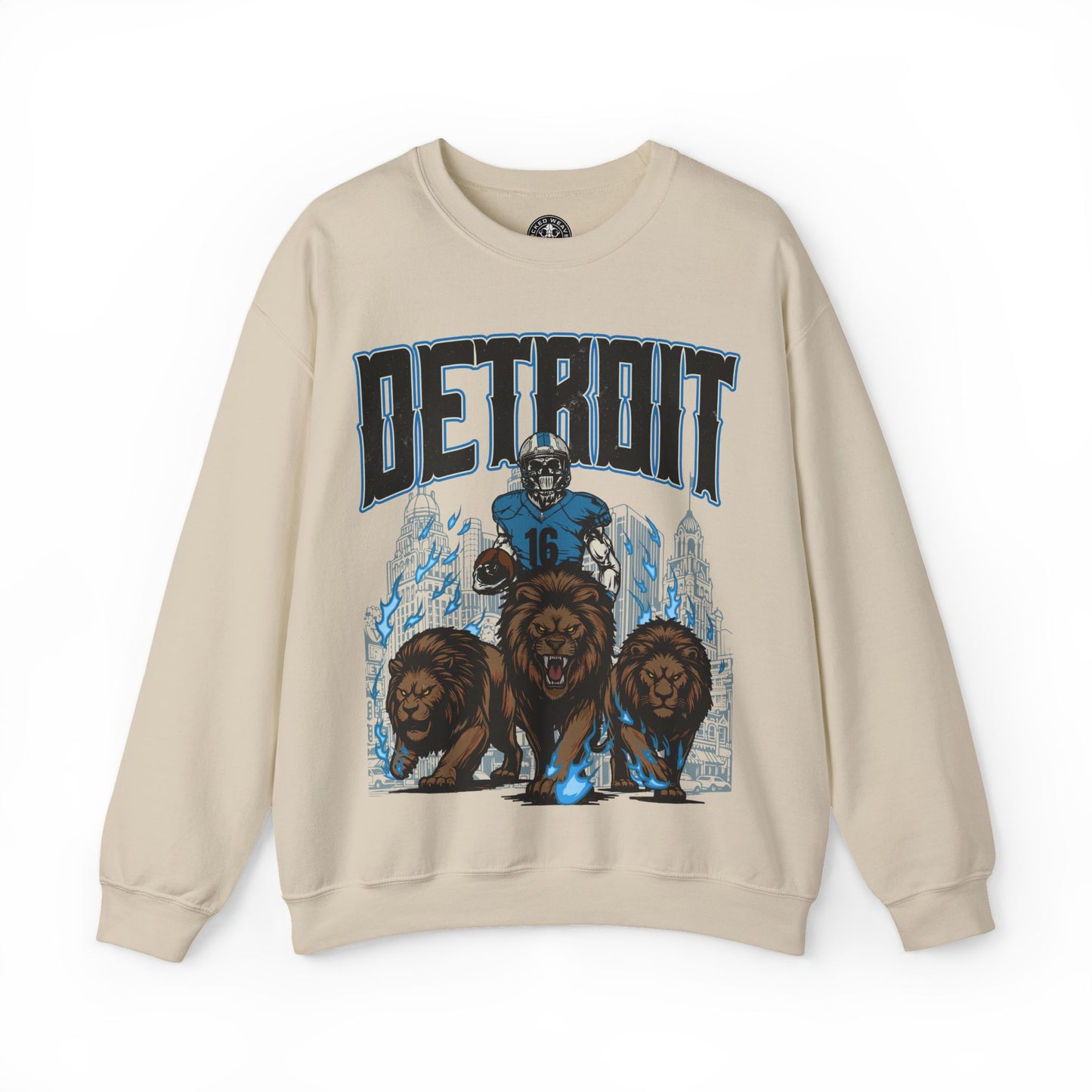 DETROIT FOOTBALL CREWNECK SWEATSHIRT