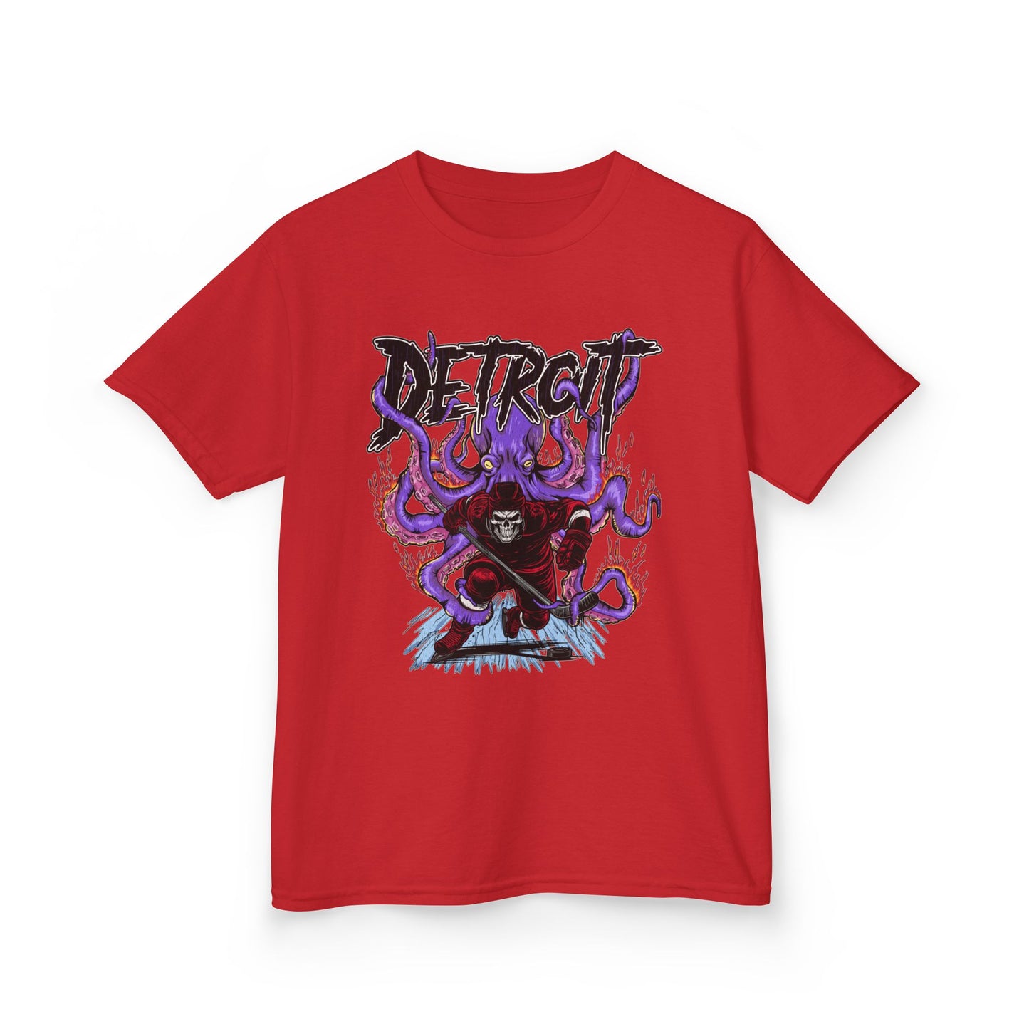 Detroit Hockey Kids Shirt, Youth Football Tee, NHL Team Apparel, Red Wings Children's Graphic T-Shirt, Sports Fan Top