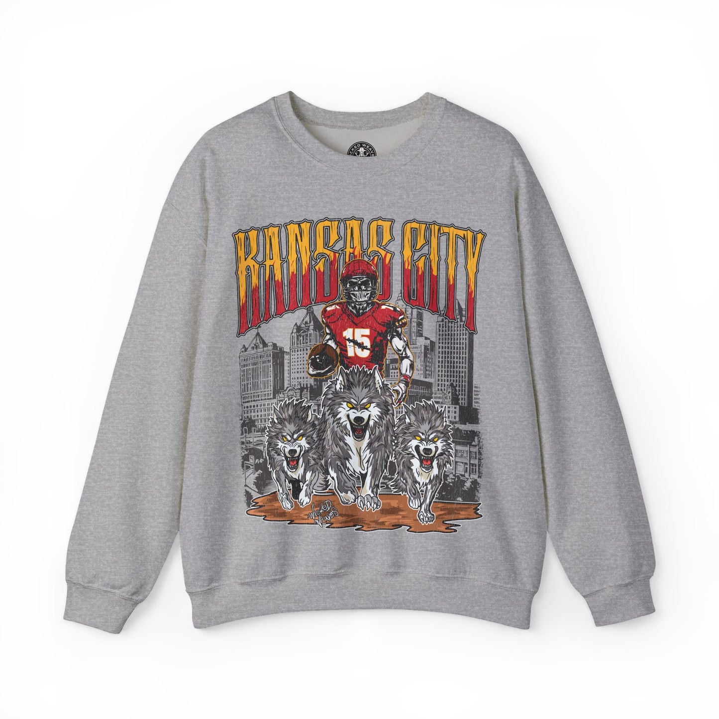 KANSAS CITY FOOTBALL CREWNECK SWEATSHIRT