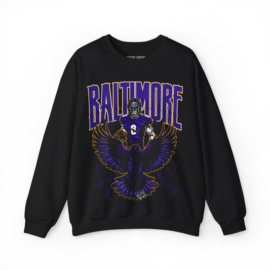 BALTIMORE FOOTBALL CREWNECK SWEATSHIRT