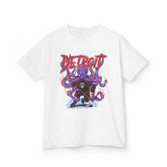Detroit Hockey Kids Shirt, Youth Football Tee, NHL Team Apparel, Red Wings Children's Graphic T-Shirt, Sports Fan Top