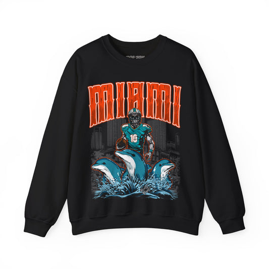 MIAMI FOOTBALL CREWNECK SWEATSHIRT