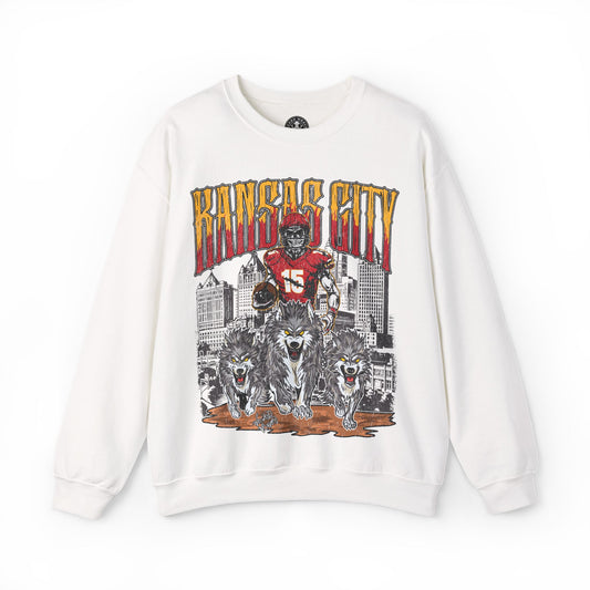 KANSAS CITY FOOTBALL CREWNECK SWEATSHIRT